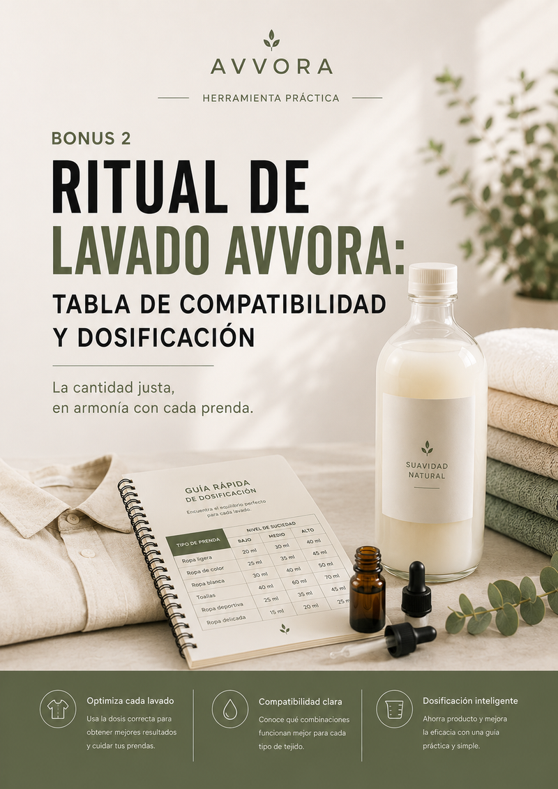 Ritual de Lavado Avvora: Tabla de Compatibilidad y Dosificación